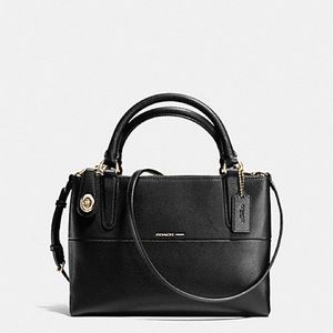 NWT COACH MINI BOROUGH BAG IN CROSSGRAIN LEATHER